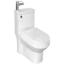 Close Coupled Toilet with Integrated Basin and Mixer Tap